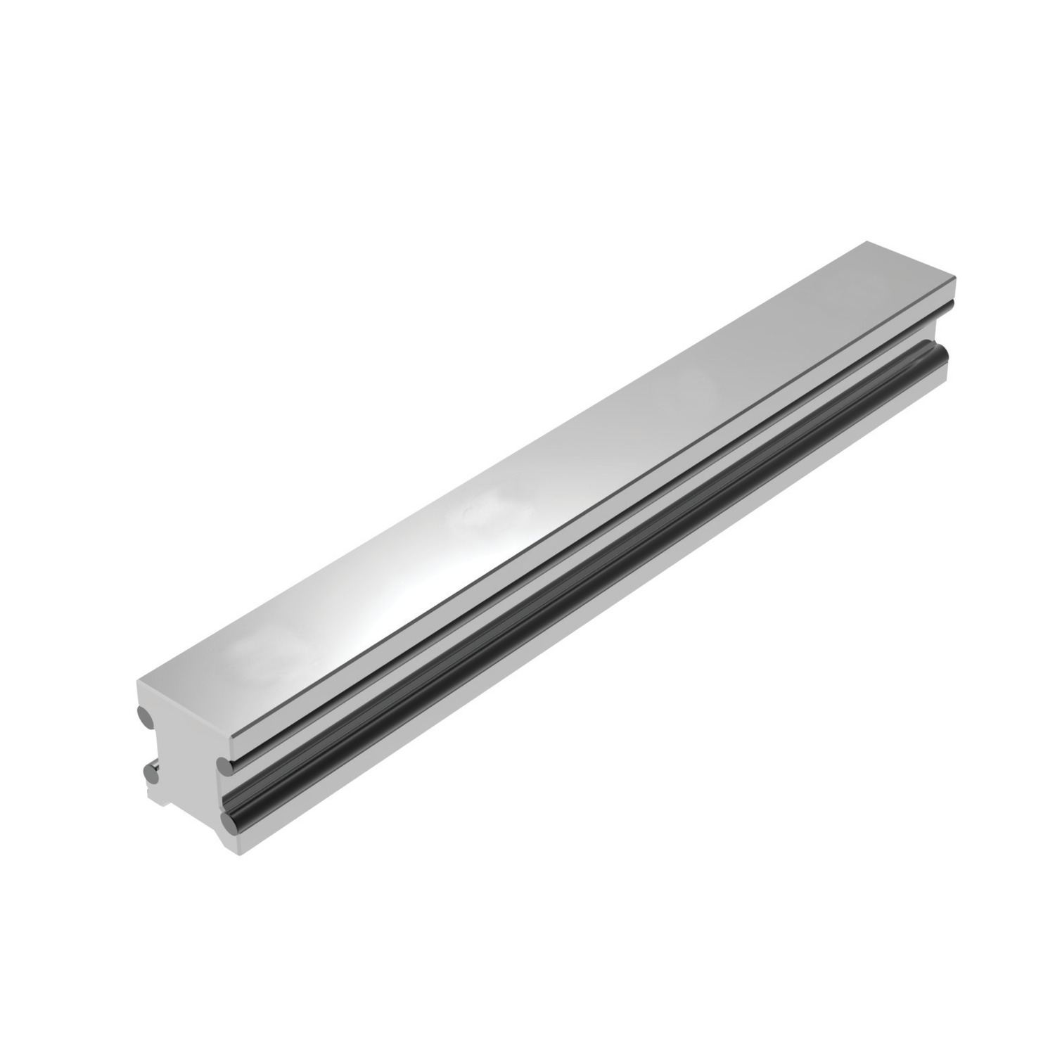 Product L1018.20, 20mm Aluminium Linear Guide Rail rear fixing with stainless raceways / 