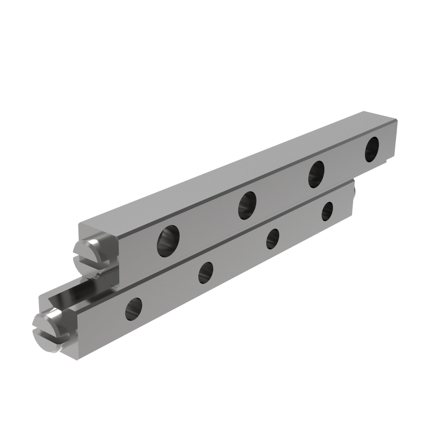 Stainless Crossed Roller Rail Sets This linear rail set has to withstand very heavy loads. Therefore it is made from the extremely strong 440C series stainless steel, hardened to HRc 60±2. Nickel plated for extra resistance to corrosion. See more crossed roller rail sets here.