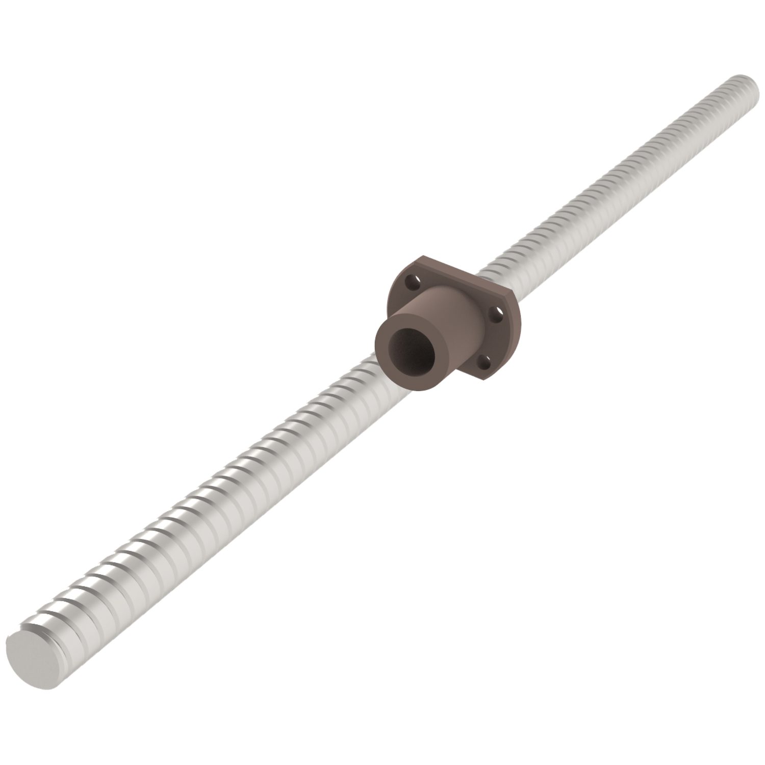 Flanged High Helix Lead Screw Nuts Resin nut (PPS), to suit lead screw L1349. High precision. Tight axial clearance.