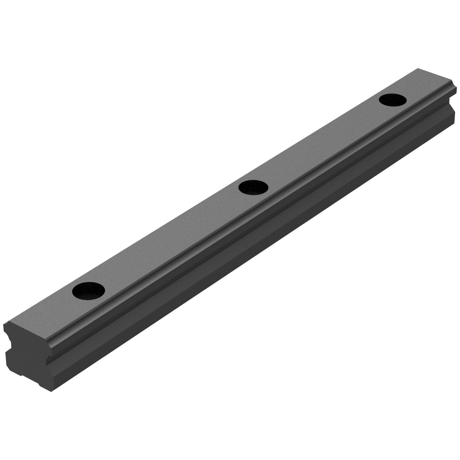 20mm Linear Guide Rail Linear rails with a matt black oxide layer. Resistant to acids, alkalis and solvents. A relatively soft layer allows clearing away by rolling over in the area of the raceways.