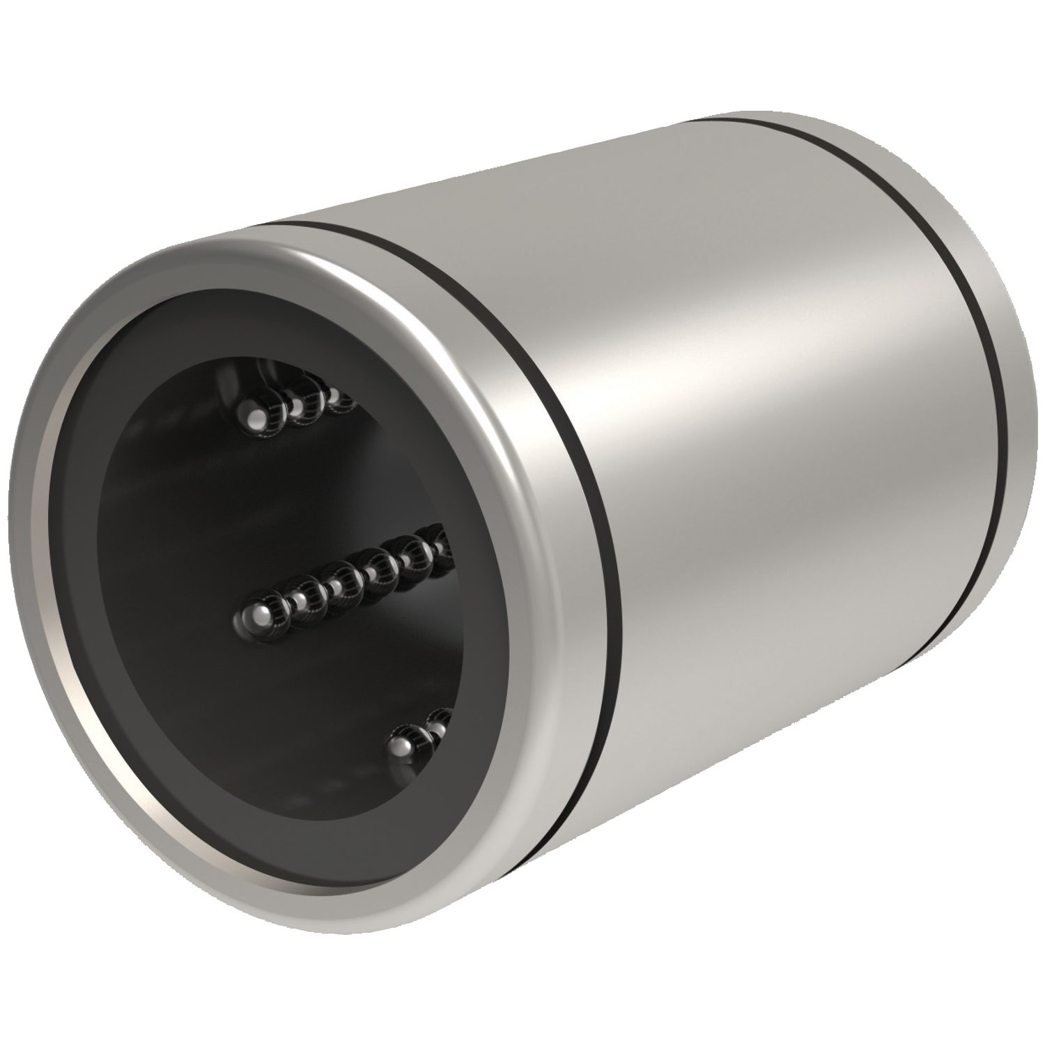Stainless Linear Bearings Stainless steel body and balls (AISI 440C) with either a resin (POM) or stainless steel (AISI 316) retainer. Supplied with nitrile rubber end seals. Flanged and long versions available.