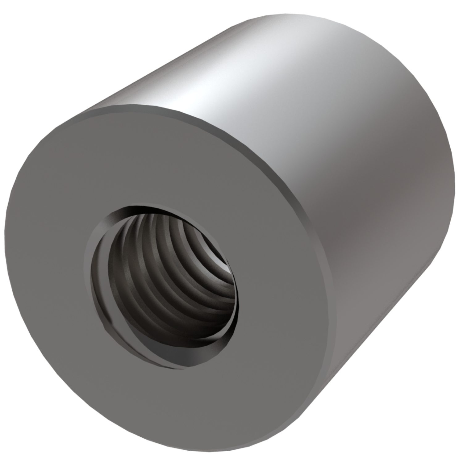 Cylindrical Stainless Steel Nuts Stainless steel lead screw nut for trapezoidal thread.