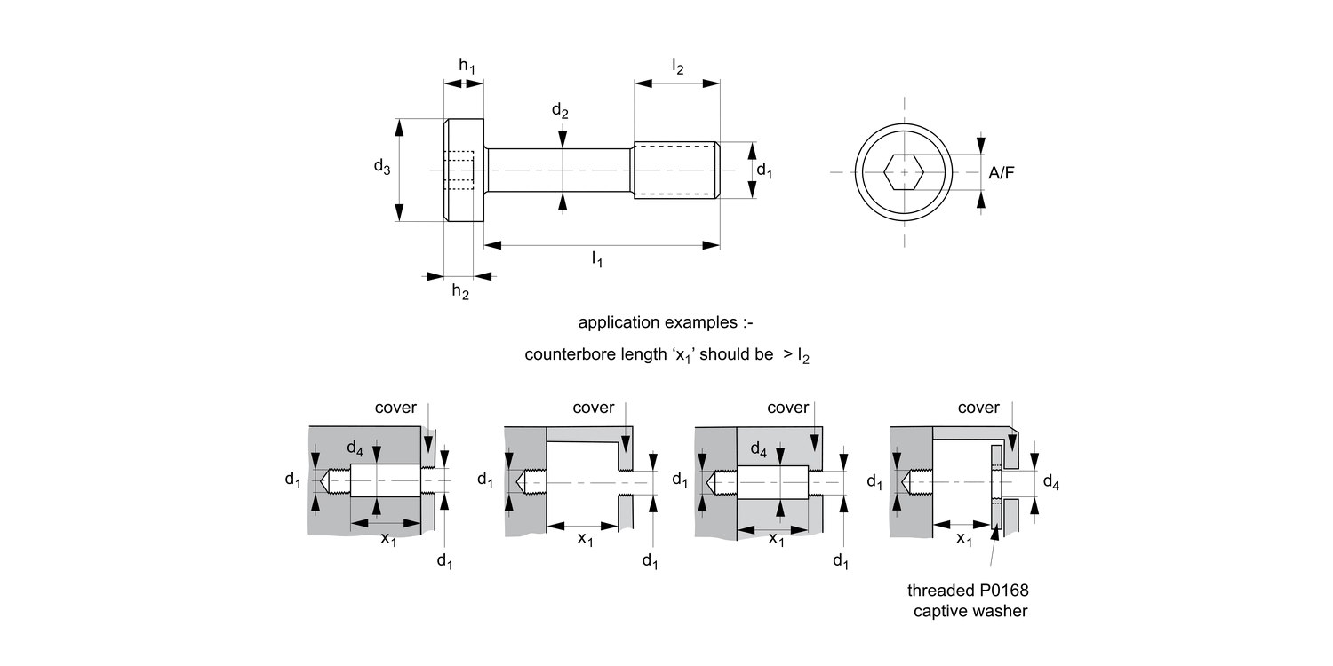 P0152.B4 Captive Screws - Cheese Head