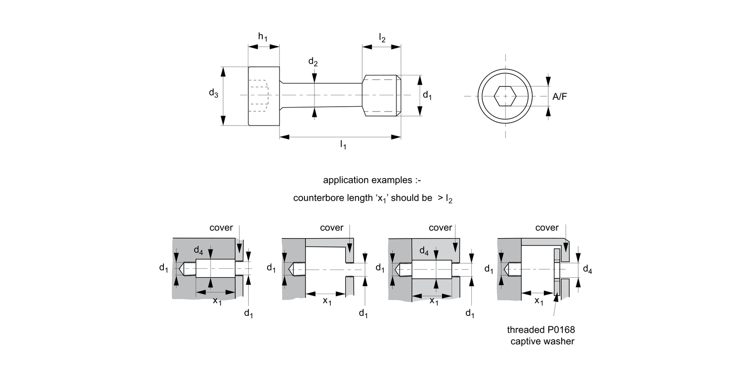 P0154.B4 Captive Screws - Cap Head