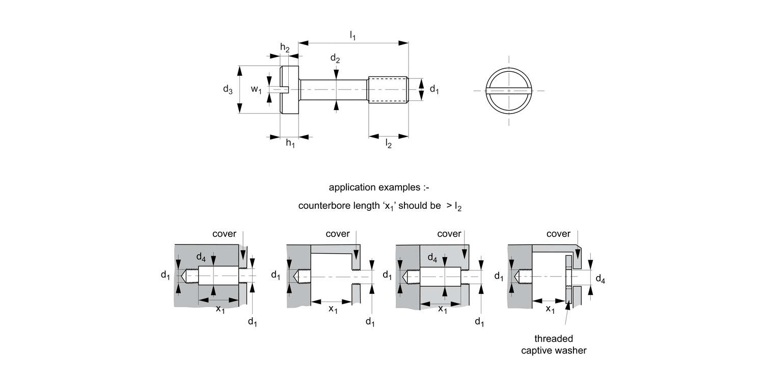 P0155.A2 Captive Screws - Cheese Head