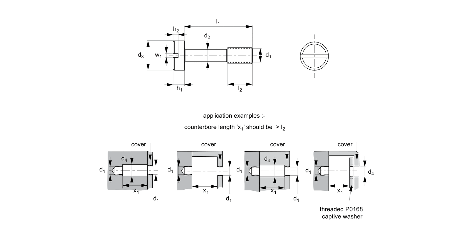 P0155.A4 Captive Screws - Cheese Head