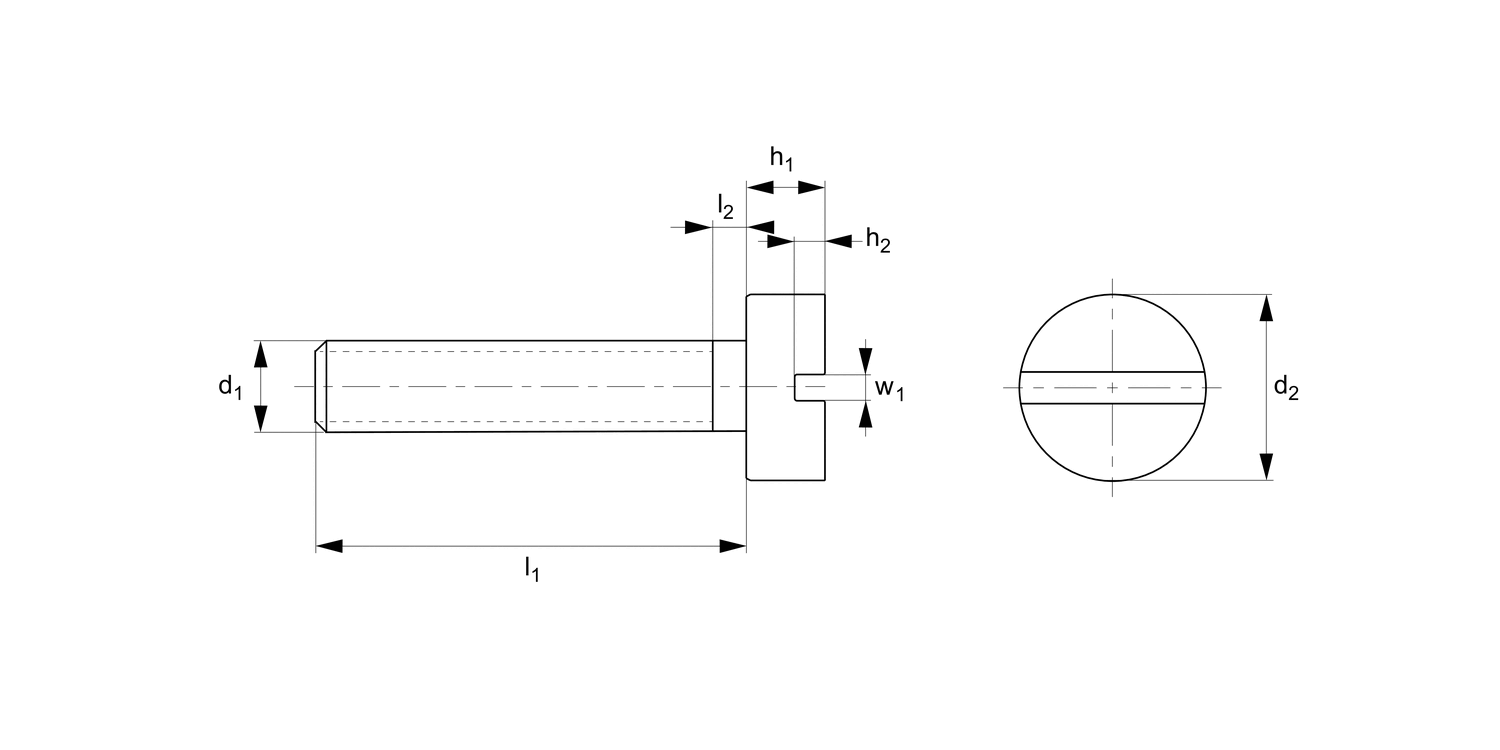 P0512.NP Slotted Cheese Head Screw