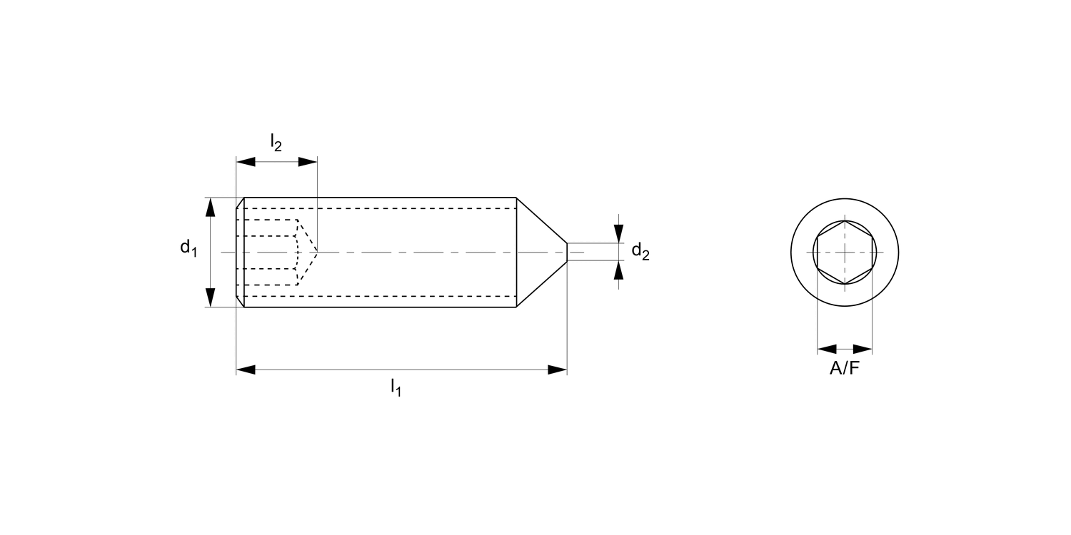 P0273.A2 Socket Set Screws Cone Point