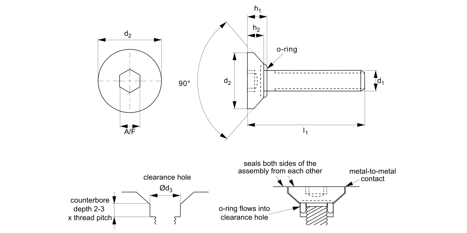 P0175 Countersunk Seal Screws