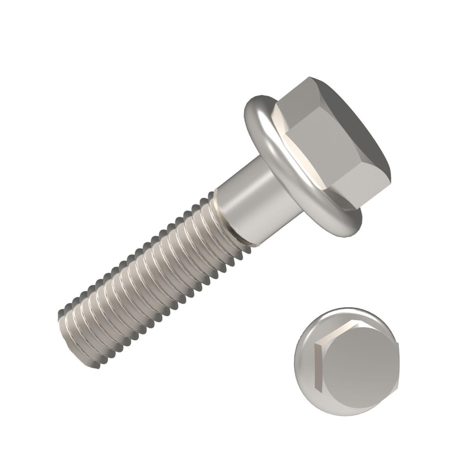 Flanged Hexagon Bolts A2 stainless steel flanged hexagon head bolts. Manufactured to DIN 6921. Sizes range from M5 to M16.