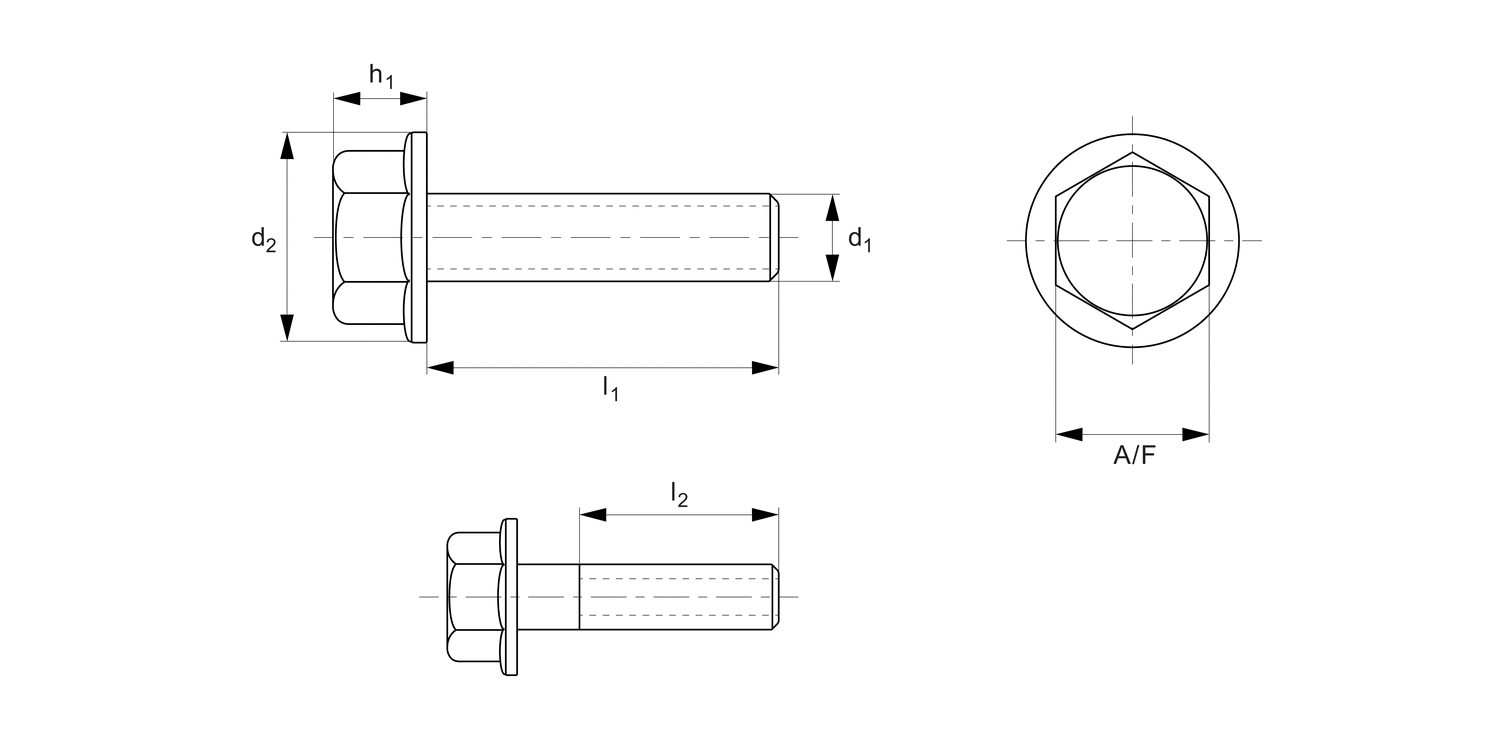 P0266.ZP Flanged Hexagon Bolts