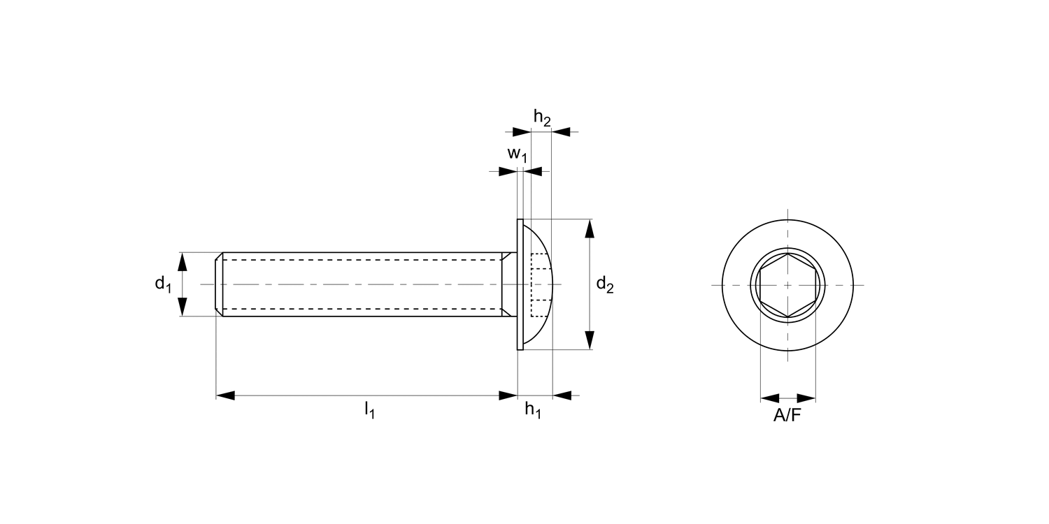 P0214.ZP Flanged Button Screws