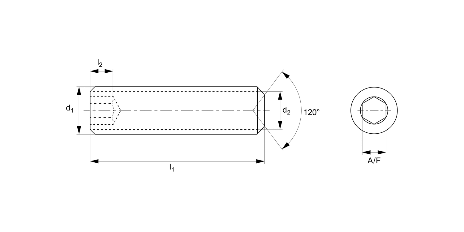P0272.A4 Socket Set Screws Flat Point