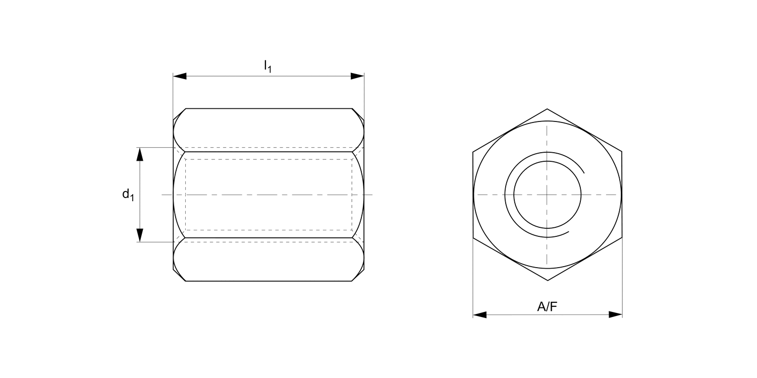 L1338 Hexagon Steel Nuts