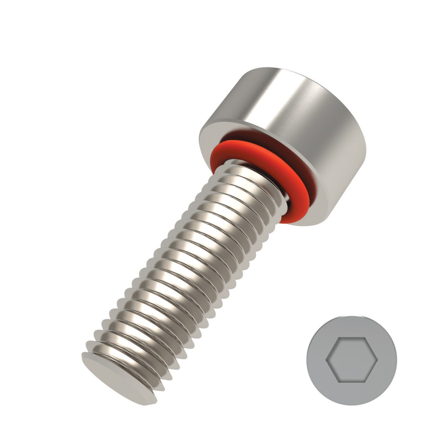 P0173.020-004-VI Seal screw socket cap head M2x4 A2 s/s Viton O Ring