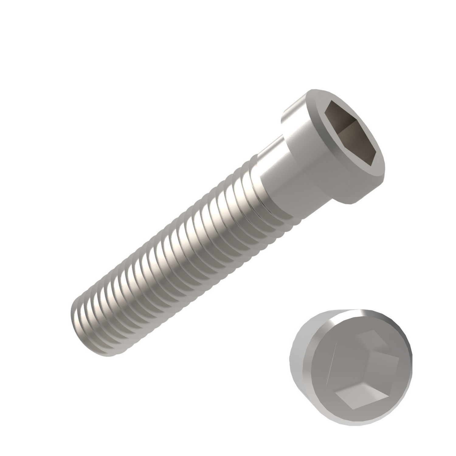 Low Head Cap Screws Stainless Steel A2. To DIN 7984. For the majority of screw lengths the threads goes all the way to the head of the screw (i.e. l1= l2).For longer length screws the threaded portion l21.  Also available in Stainless Steel A4 (P0205.A4) and Zinc Plated (P0205.ZP).