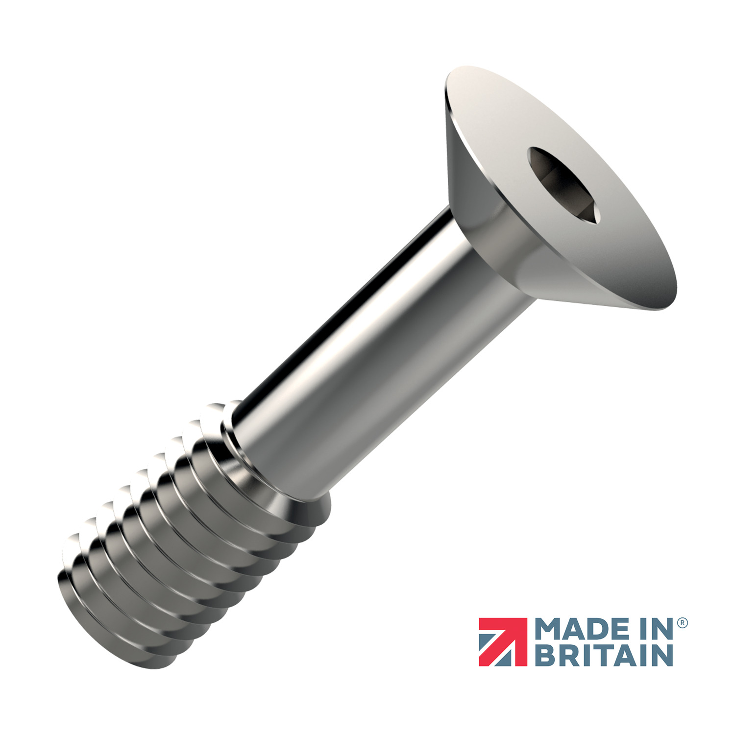 Captive Screws - Countersunk Stainless steel A2. Countersunk screws are manufactured to DIN 7991