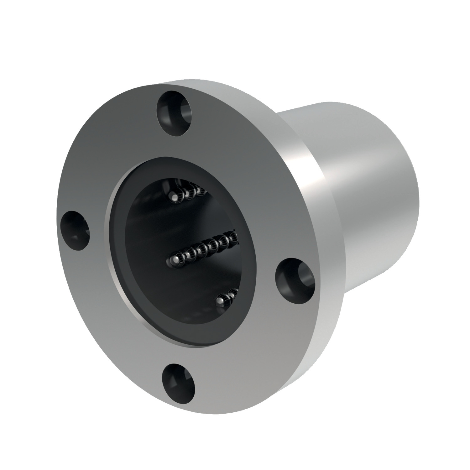 Flanged Linear Bearings Linear ball bushings with either a square of circular flange to aid installation.