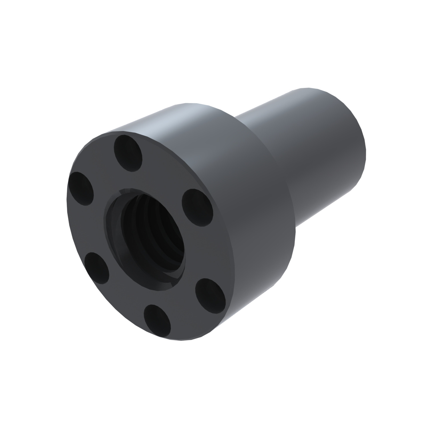 Product L1342, Flanged Self-Lubricating Plastic Nut for lead screws / 