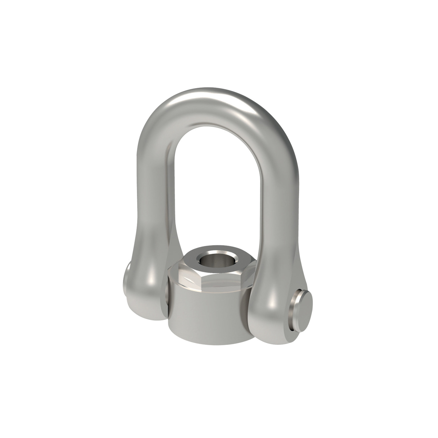Stainless Double Swivel Nuts Fully stainless double swivel lifting nuts available in threads from M24 to M36 and up to UNC 1 3/8"-6. Features automatic position recovery.