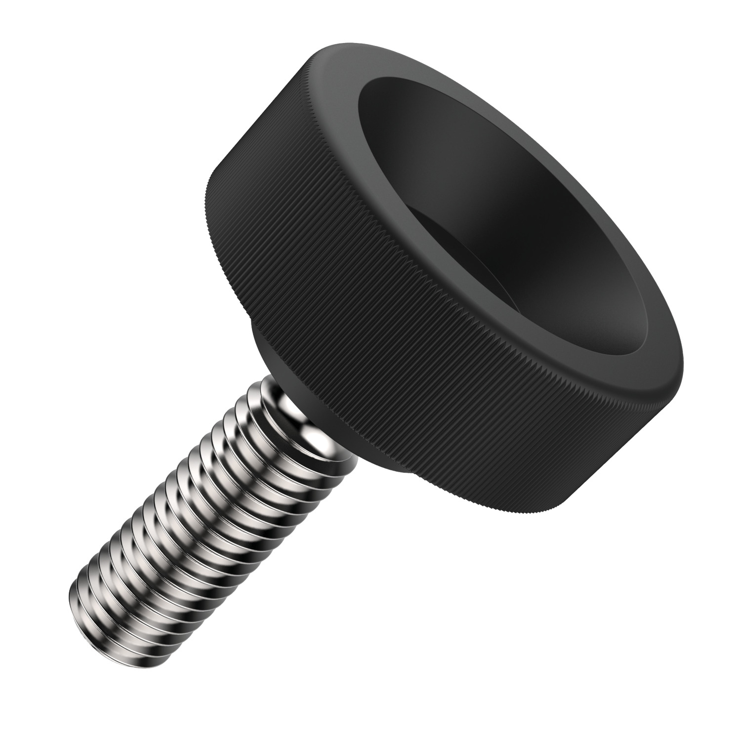 Knurled Thumb Screws Plastic head thumb screws manufactured from high impact resistant thermoplastic. Suitable for a wide range of industries.