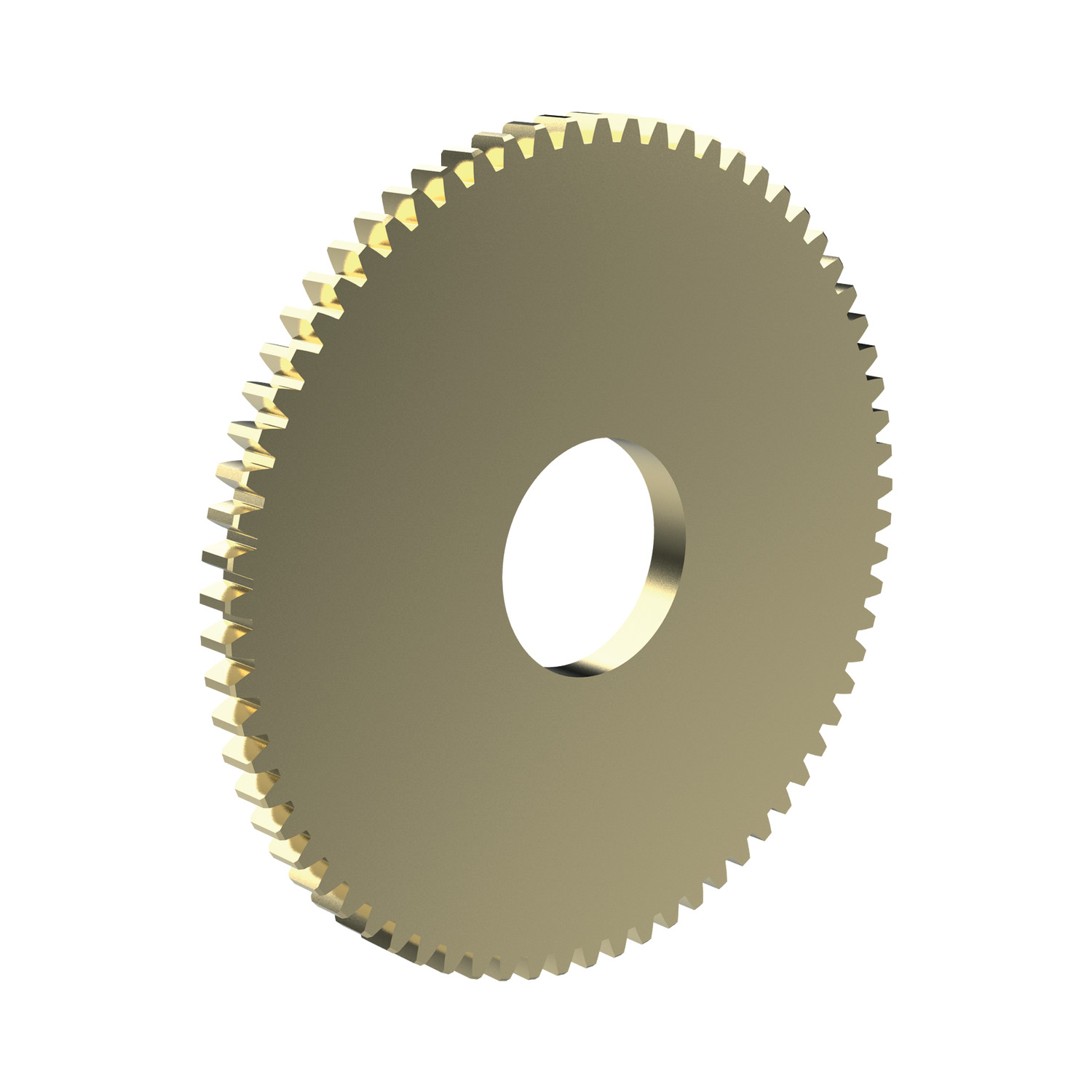 R5135.075-056 Spur Gear - Mod. 0.75 - 56 teeth - brass hubless