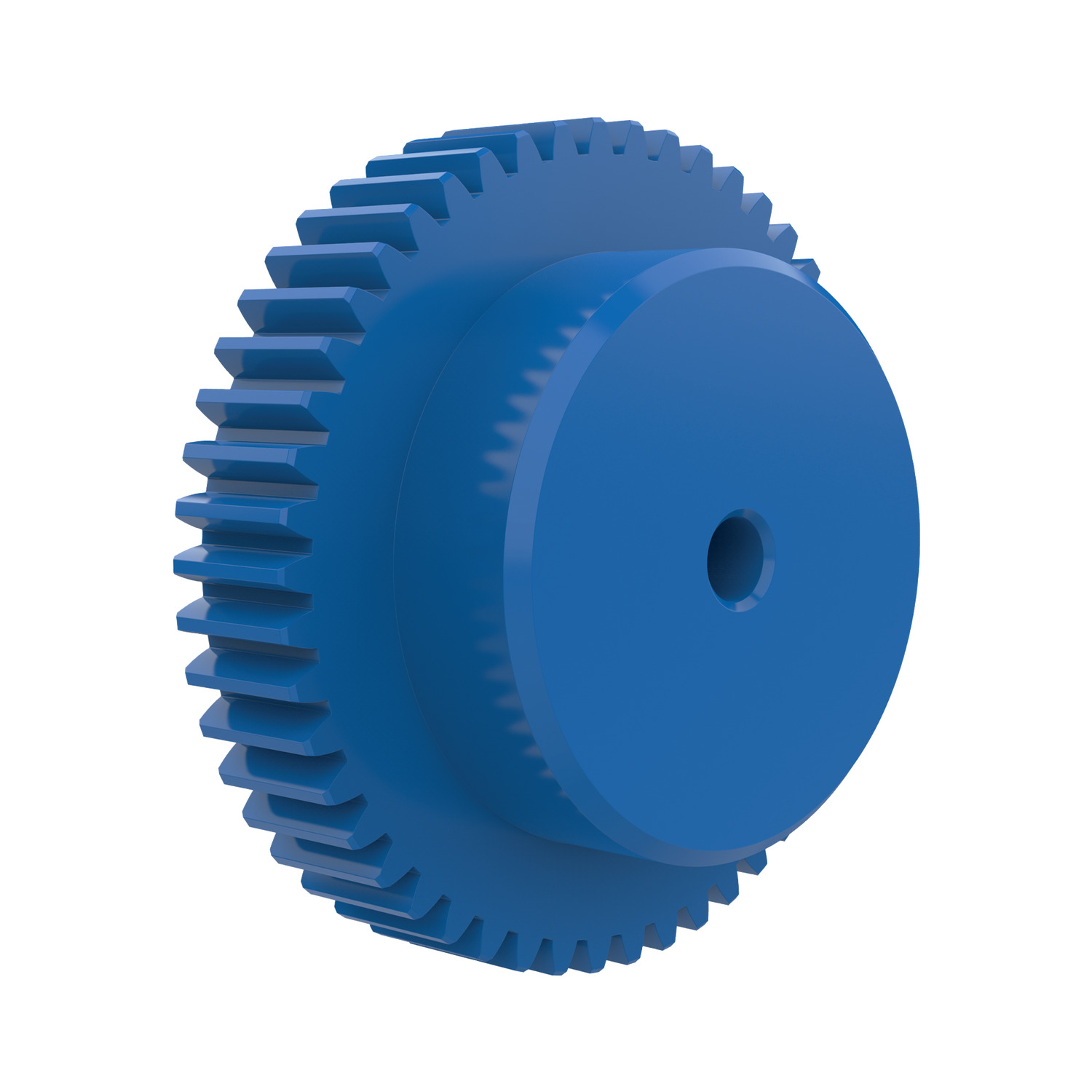 Product R5172, Spur Gears - Module 1 - Plastic blue polyacetal - 12-120 teeth / 