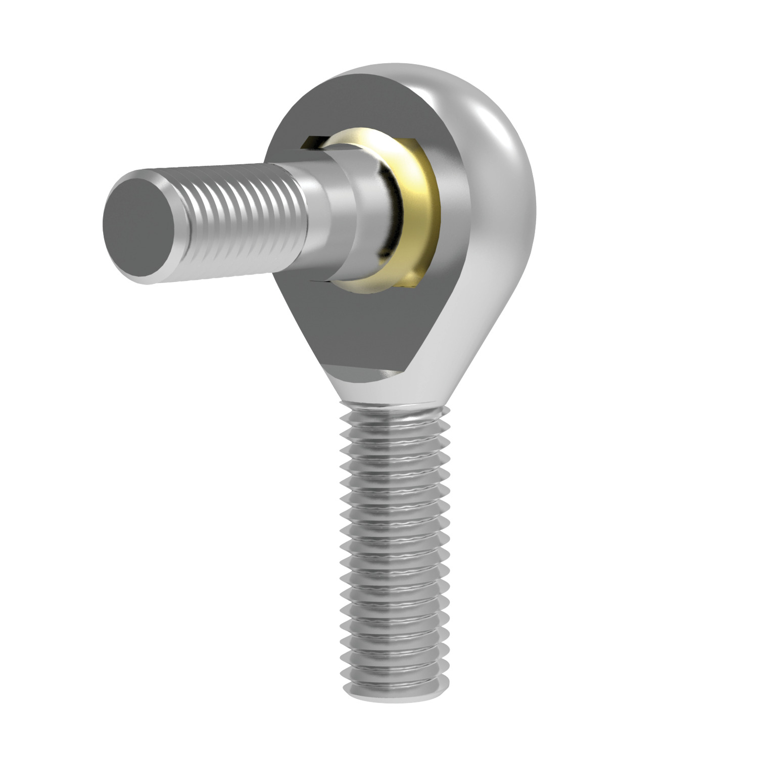 Rod End with Stud - Male Zinc plated steel male rod end with stud.