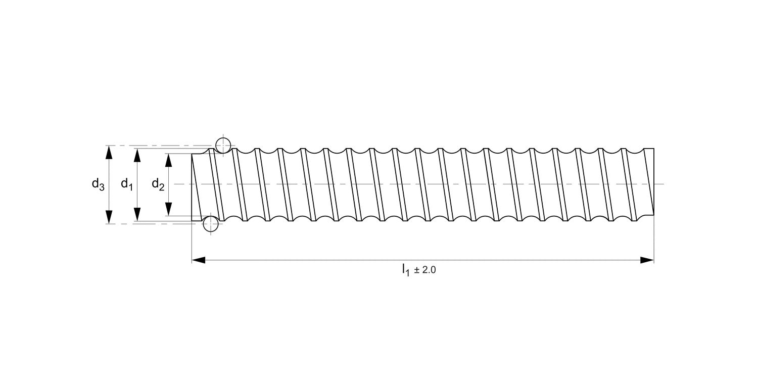 L1375.32L Left Hand Ø 32 Ball Screws