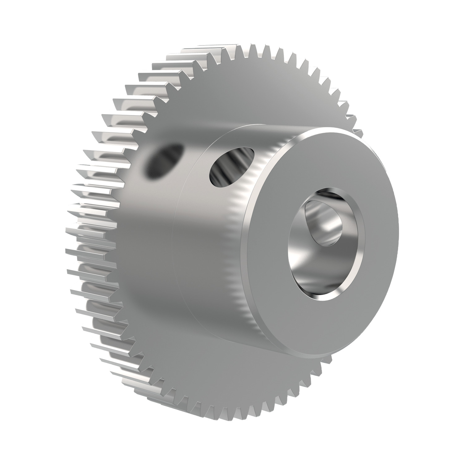 Spur Gears - Module 0.5 We have module 0.5 Spur Gear in stock in carbon steel, stainless steel, brass and plastic. Versions with between 1-120 teeth, and bored/boreless Spur Gear are available.