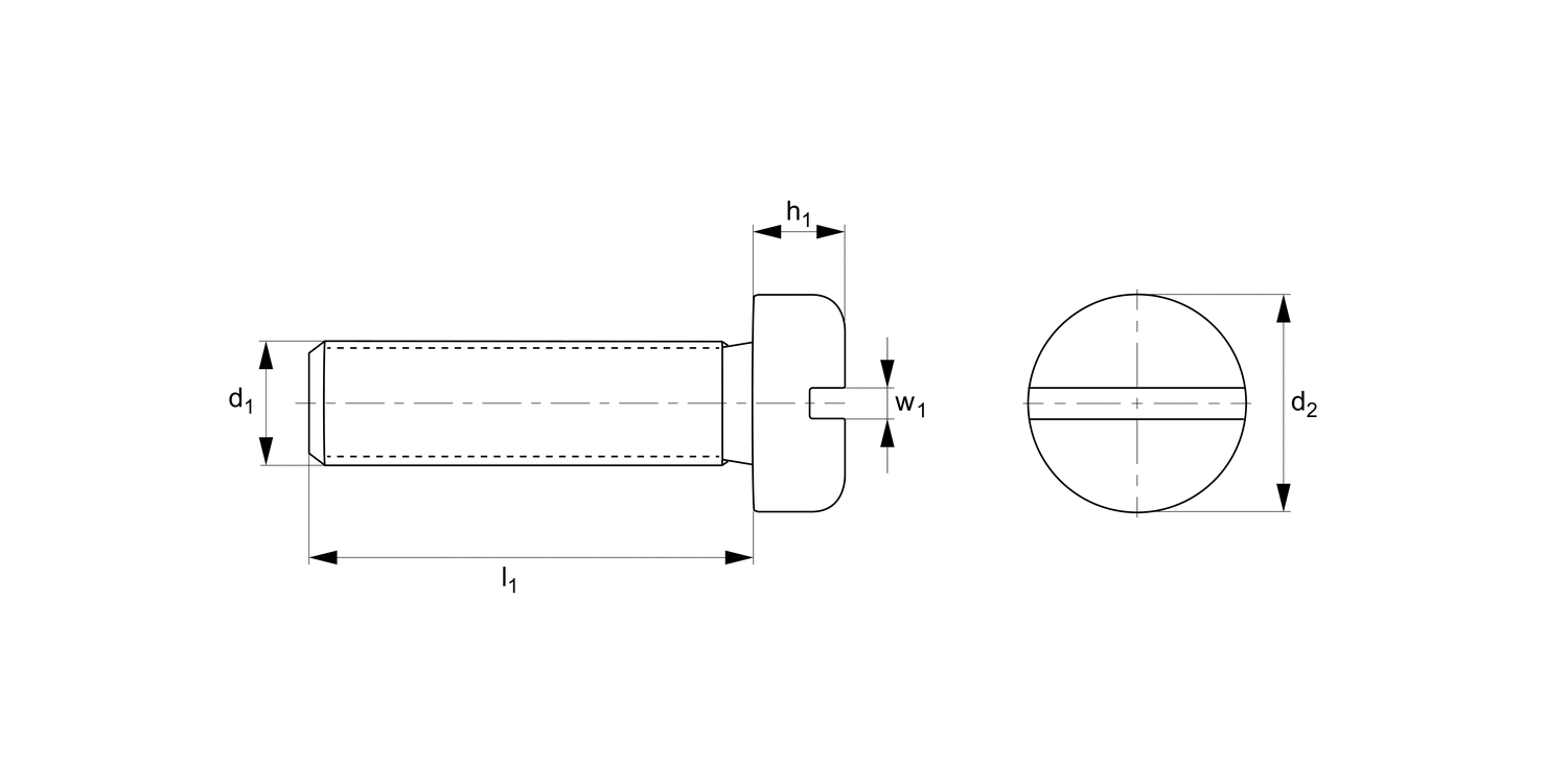 P0232.NL Nylon Slot Pan Head Screws