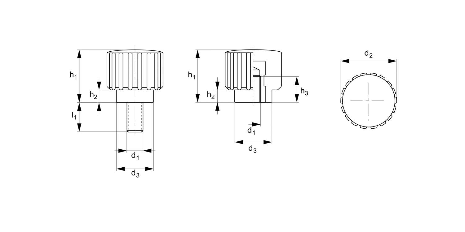 P0444 Plastic Head Thumbscrews