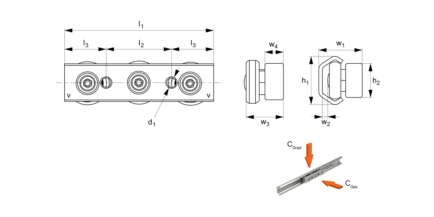 L1971.SBT Solid Body Stainless Sliders