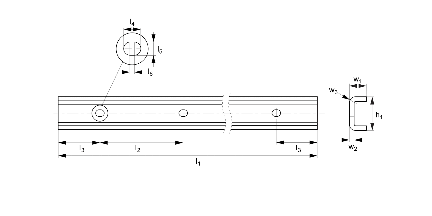 L1970.U Steel X Rail