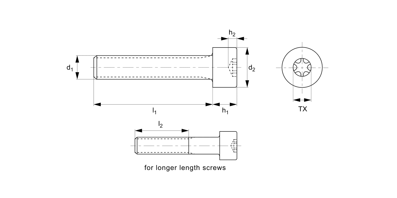 P0202.A4 TX Cap Screws- hexalobular drive