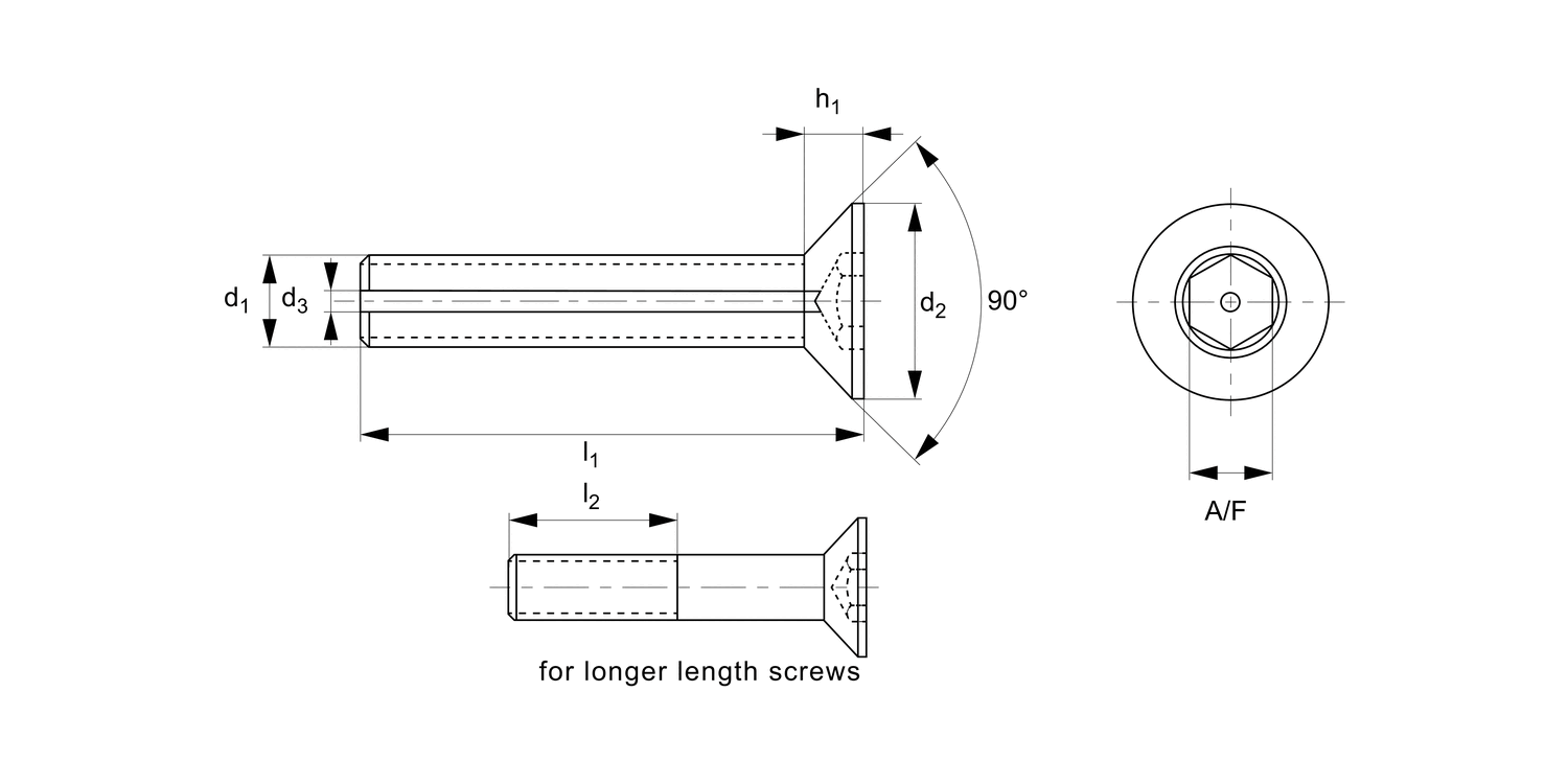 P0093.A2 Vented Countersunk Machine Screws