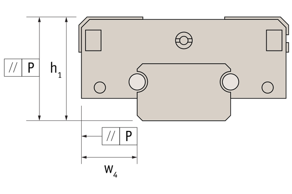 Cross sectional diagram of linear rail with carriage